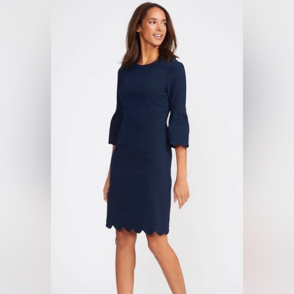 J. Mclaughlin Elle Navy Scallop Dress